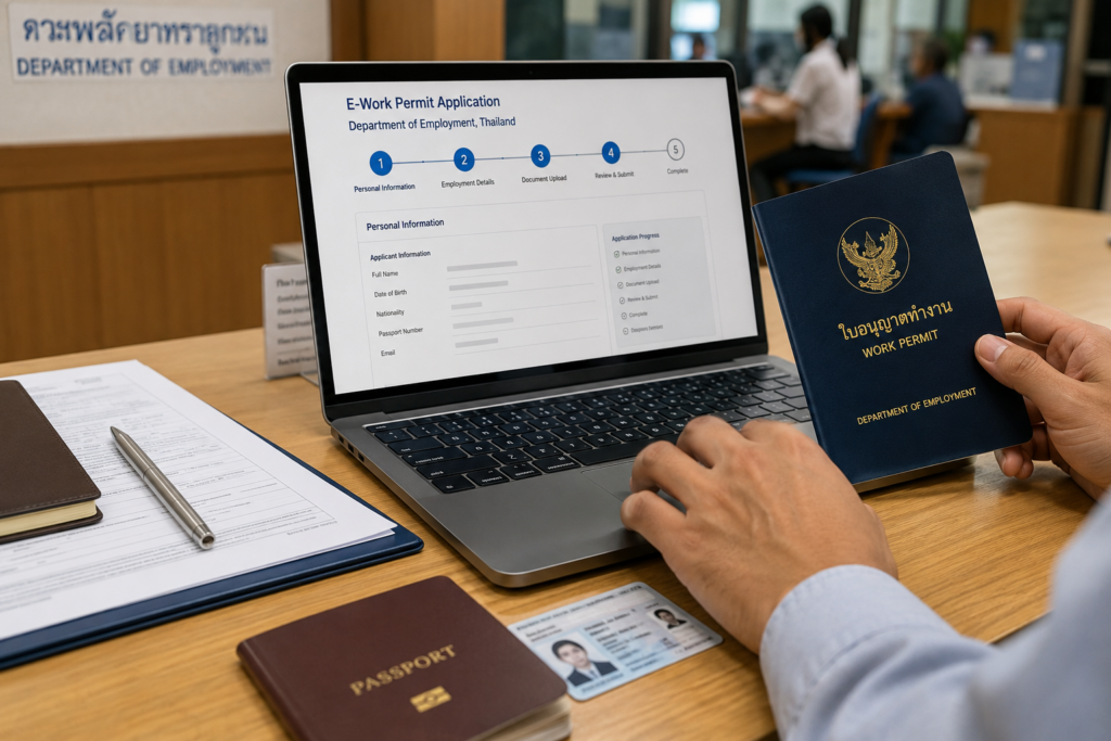 E work permit process